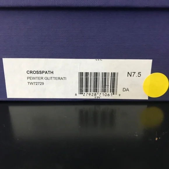 Stuart Weitzman Crosspath Pewter Glitterati Platform Sandals .NWT. Size 7N - Picture 8 of 9